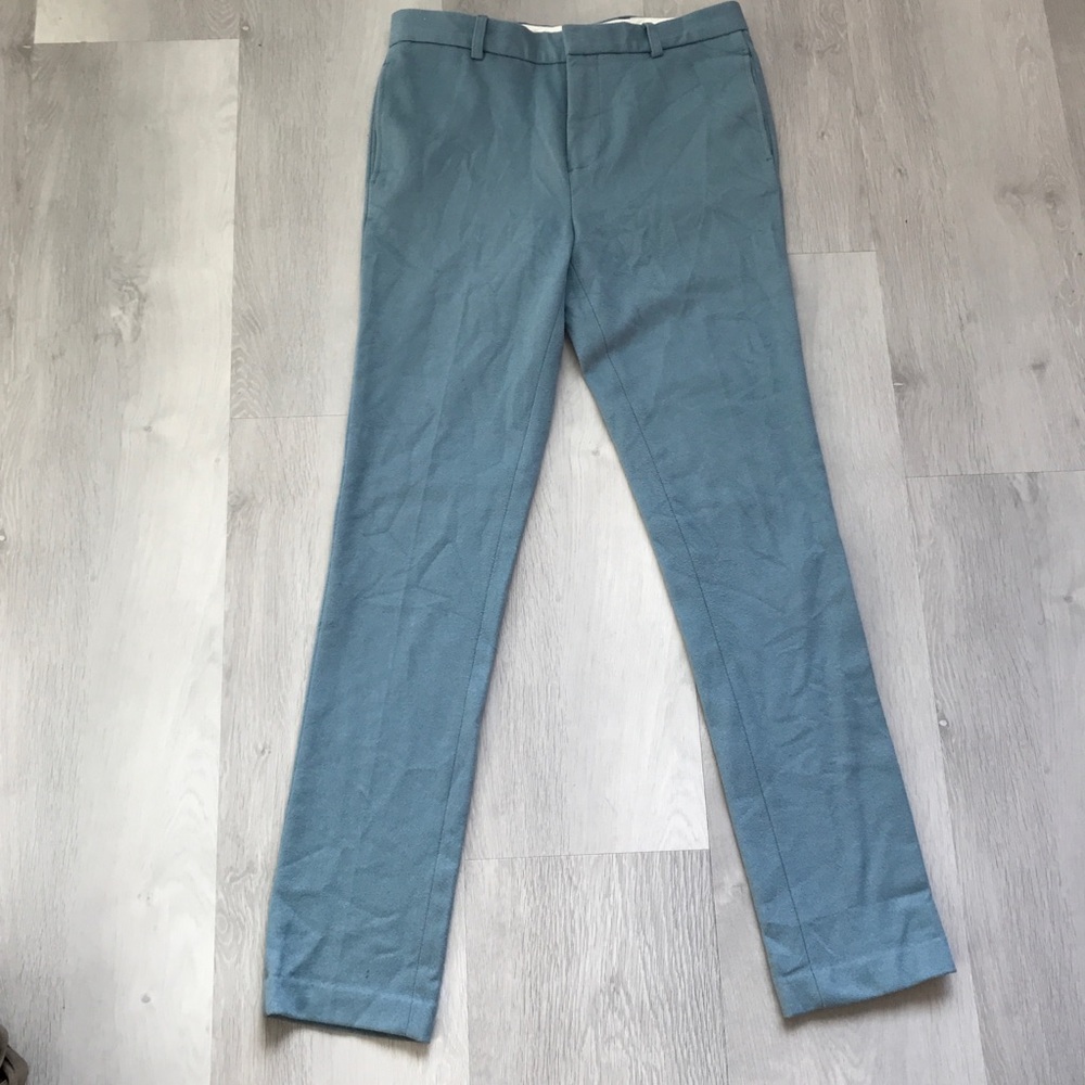 TOPSHOP TOPMAN MENS WOOL PANTS SLIM STRAIGHT 30